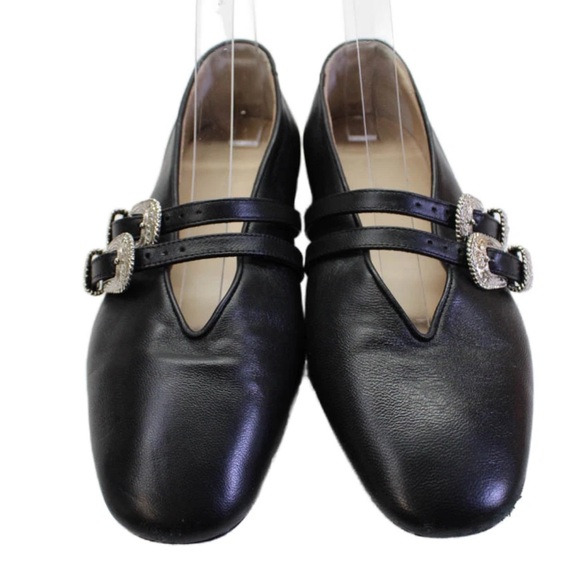 Le Monde Beryl Black Claudia Leather Ballet Flats - Picture 2 of 6